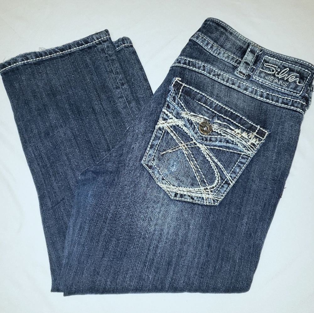 Silver suki surplus capri Jean's size 31